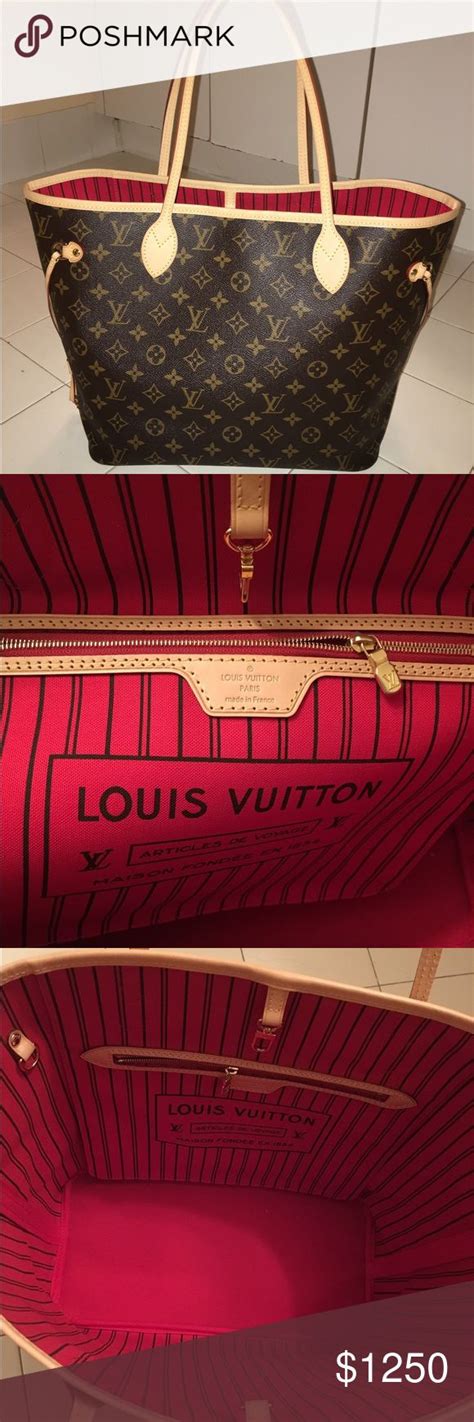 louis vuitton neverfull red inside.